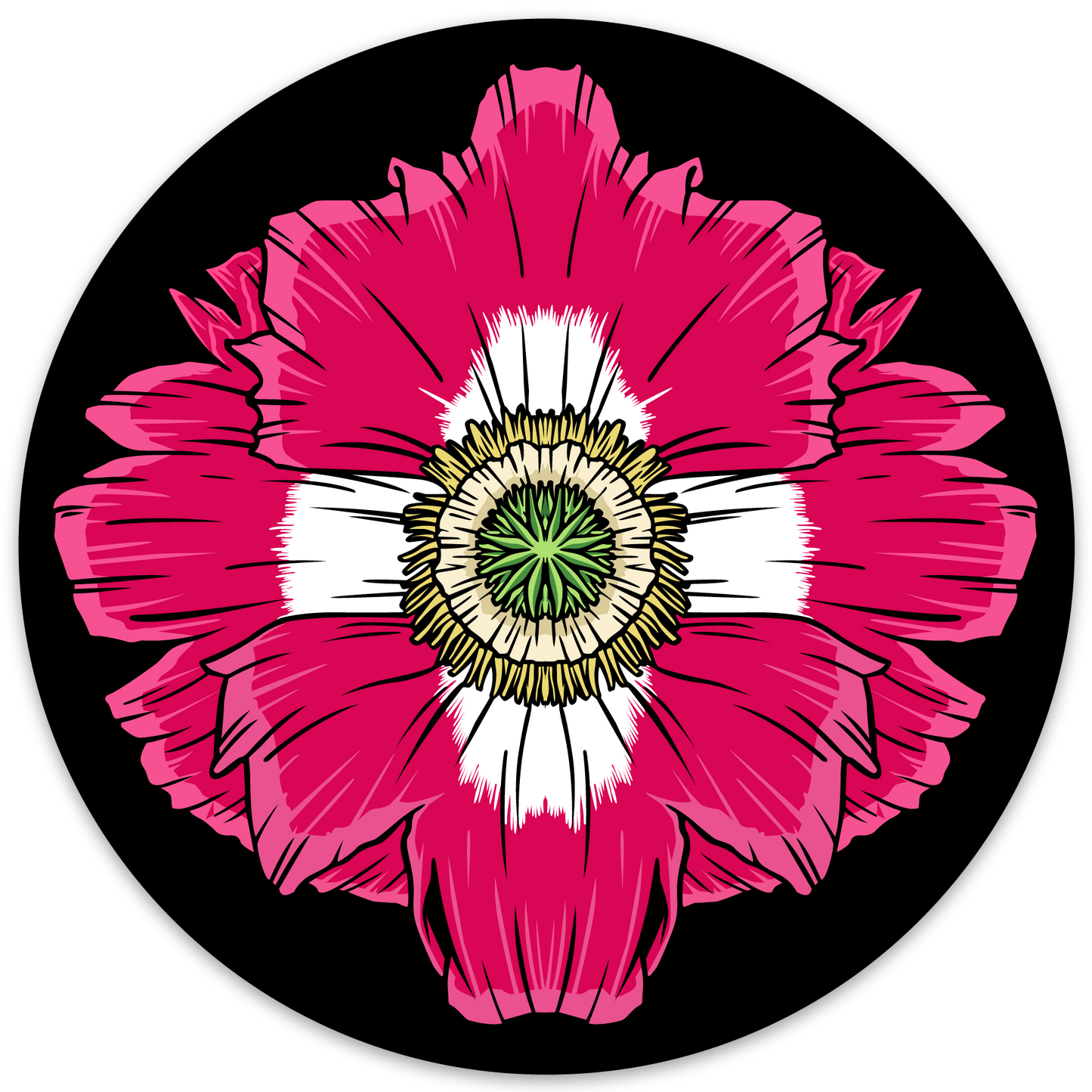 Afghan Memorial Flower (AMF) 4" Vinyl Sticker