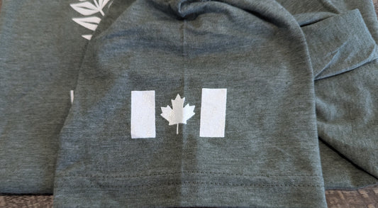 V4F T-Shirt Heather Military Green "Standing for Freedom"