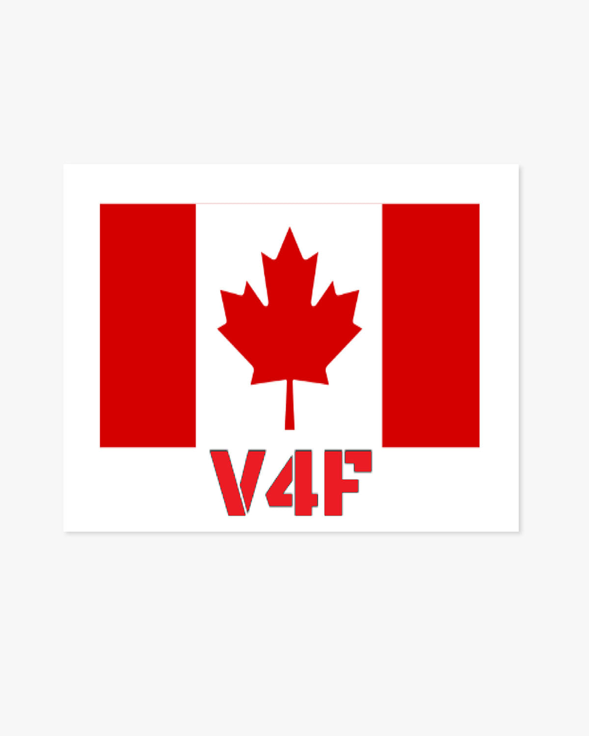 V4F w/Canada Flag Car Decal