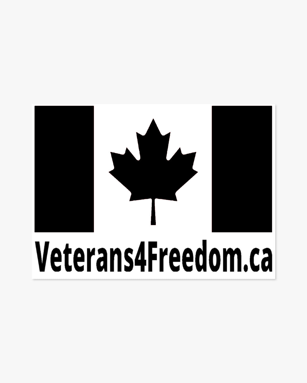 Medium Canada Flag Car Decal w/ V4F website