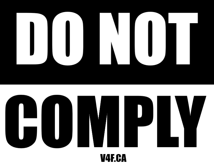 V4F "DO NOT COMPLY" Car Decal