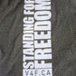 V4F T-Shirt Heather Military Green "Standing for Freedom"