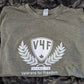 V4F T-Shirt Heather Military Green "Standing for Freedom"
