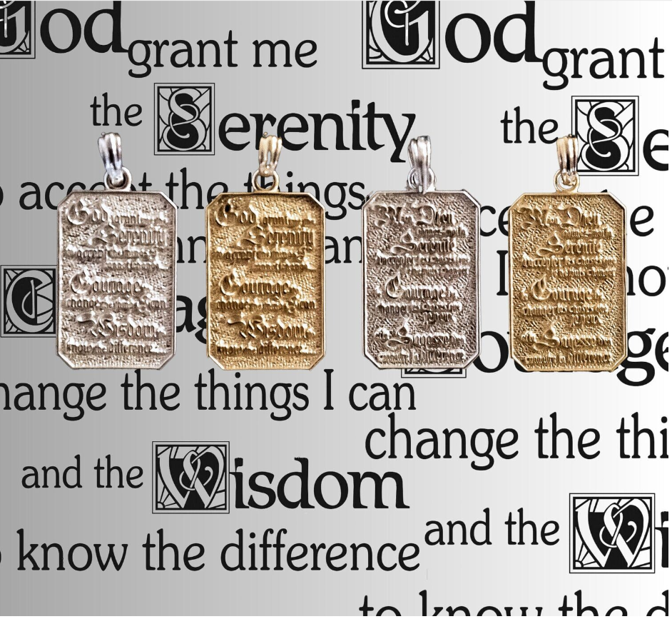 Serenity Prayer Pendant (English Version) (Silver .925)