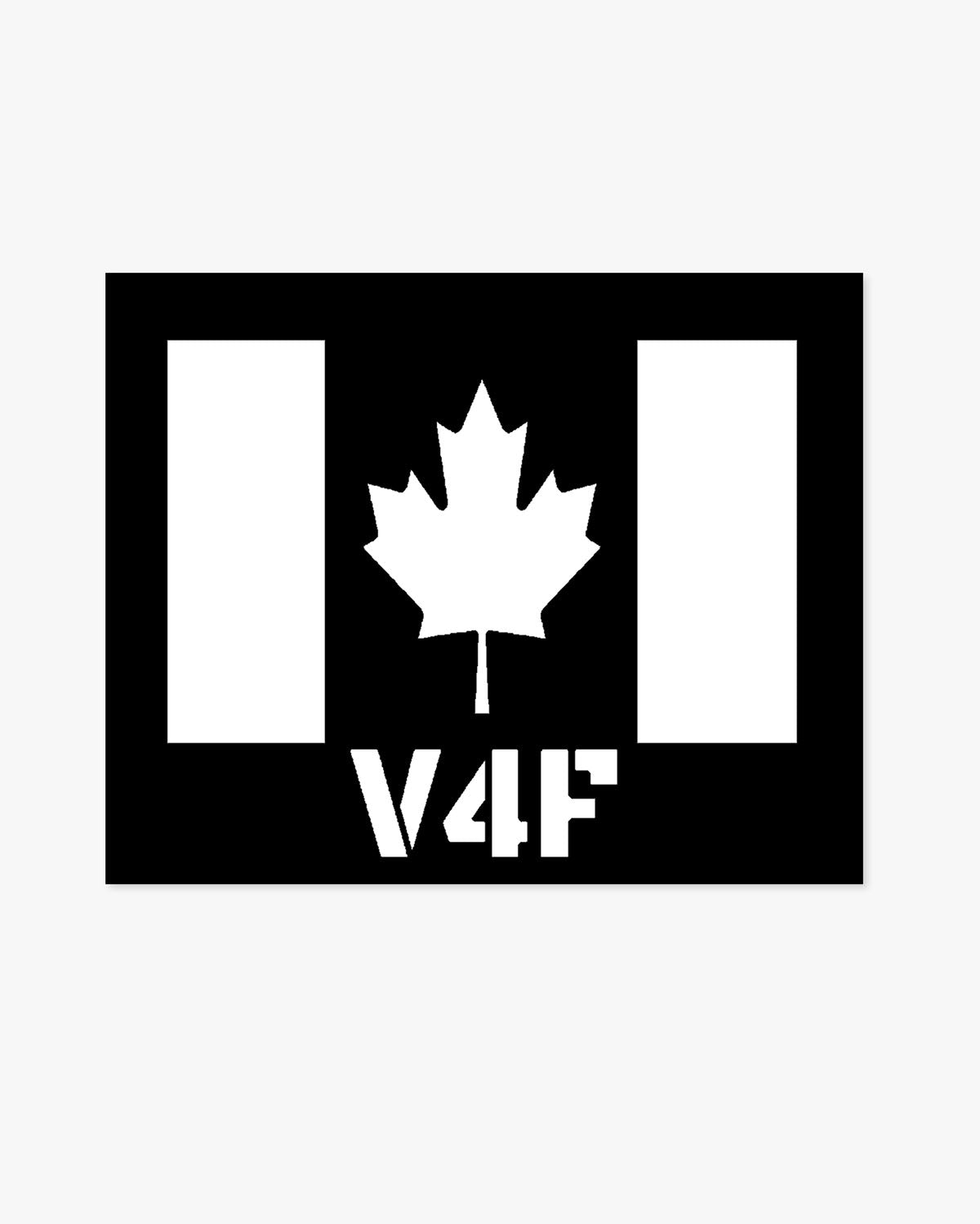 V4F w/Canada Flag Car Decal