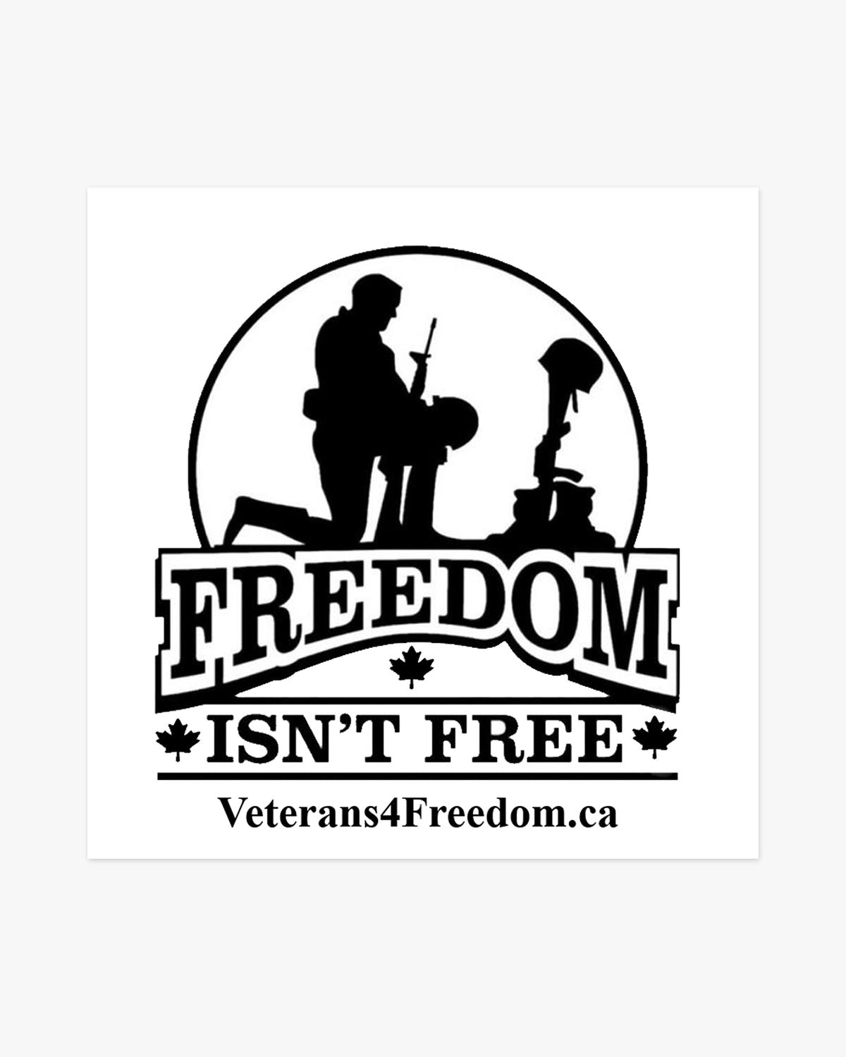 V4F Kneeling Soldier: Freedom Isn't Free Car Decal